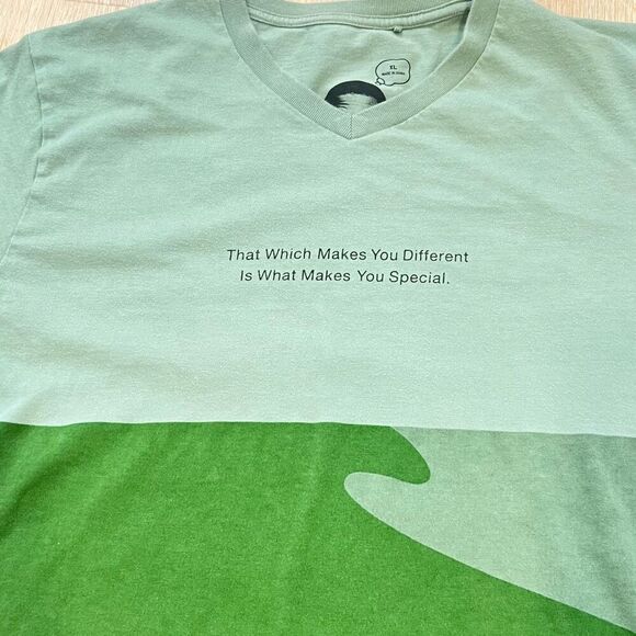 I Am Other x Uniqlo, Pharrell Williams Quote T-Shirt Green Multi Men’s Large - Picture 3 of 8